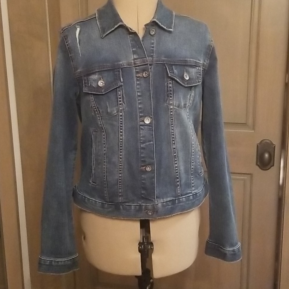 Rock & Republic Distressed Jean Jacket